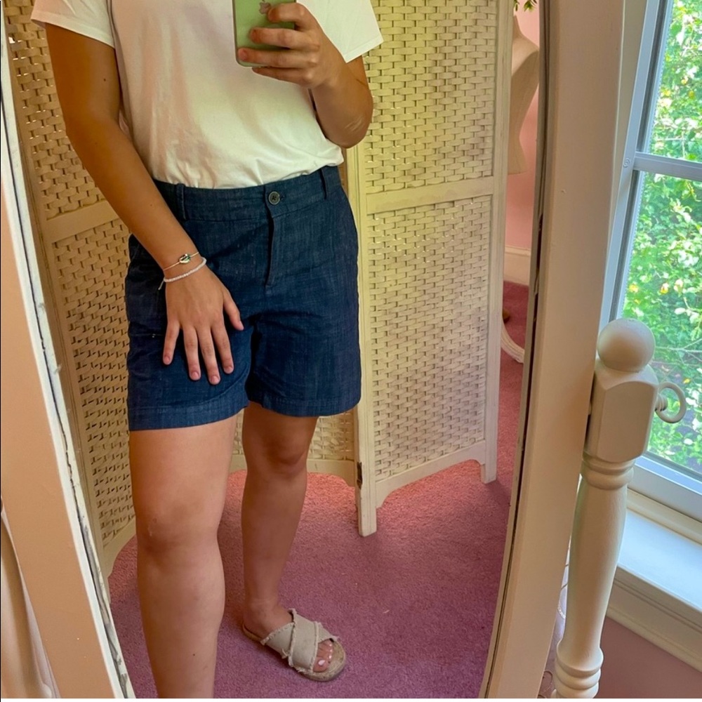 Talbots Blue Denim Bermuda Shorts